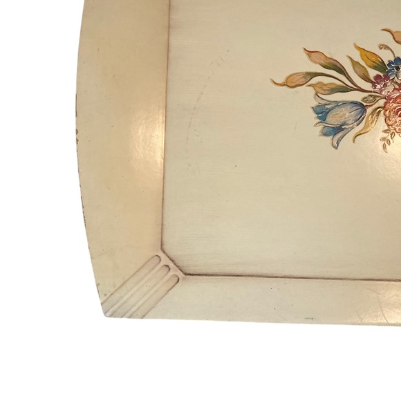 Wooden Tole Hand Painted Tray - Picture 7 of 7